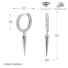 Hiphop Style S925 Sterling Silver Earrings