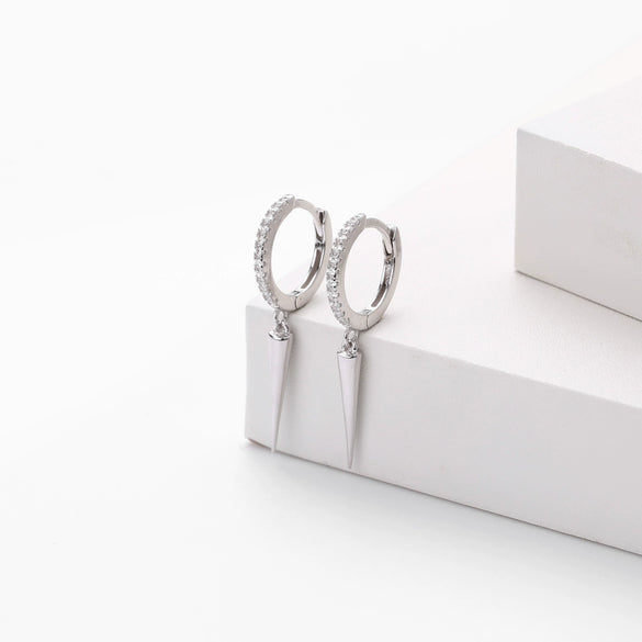 Hiphop Style S925 Sterling Silver Earrings