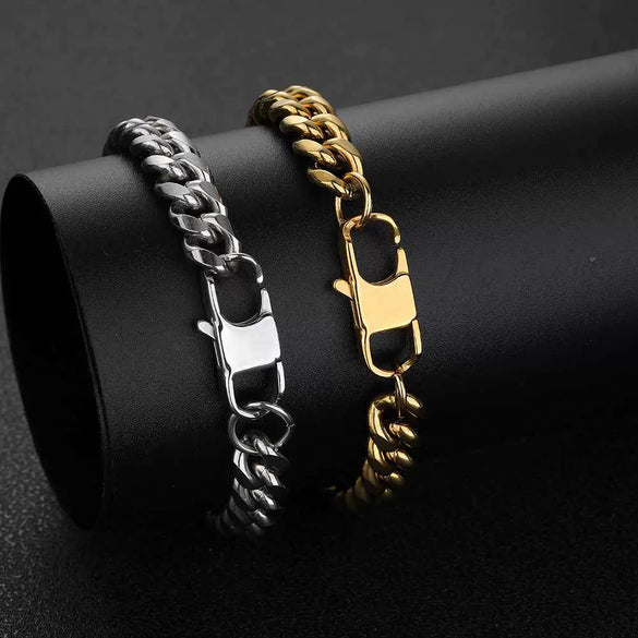 Hiphop Style Titanium Steel And Stainless Steel Geometric Pattern Round Bracelet Accessories