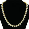 Hiphop Style Zinc Alloy Peach Heart Splicing Cuban Chain Necklace For Men