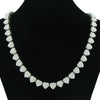 Hiphop Style Zinc Alloy Peach Heart Splicing Cuban Chain Necklace For Men