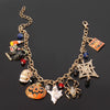 Holiday Hand Accessories Halloween Pumpkin Spider Ghost Pearl Crystal Bracelet Alloy Dripping Oil Jewelry Unisex