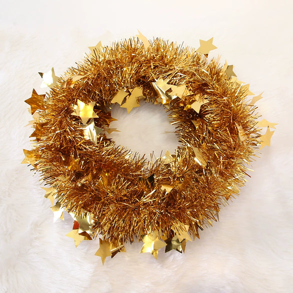 Holiday Party Decoration Star Rubidium Wool Pendant With Gold Color Strip