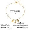 Holiday Style 18K Gold Plated Stainless Steel And Titanium Steel Geometric Eiffel Tower Airplane Pendant Necklace For Women