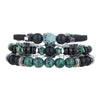 Holiday Style Stacked Beaded Woven Stretch Bracelet Handmade With Cotton Thread Stone Alloy Geometric Pattern