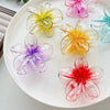 Holiday Wind Plumeria Hair Clip Set For Women Plastic Resin Electroplated