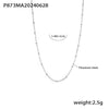 Hollow Check Love Pendant Stainless Steel Necklace With 18K Real Gold Plated Electroplating For Women Geometric Styling