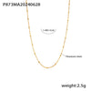 Hollow Check Love Pendant Stainless Steel Necklace With 18K Real Gold Plated Electroplating For Women Geometric Styling