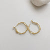 Hollow Dream Catcher No Piercing Ear Clip Earrings Copper Plated With Real Gold Geometric Style For Women