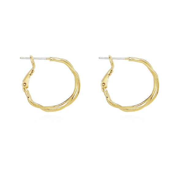 Hollow Dream Catcher No Piercing Ear Clip Earrings Copper Plated With Real Gold Geometric Style For Women