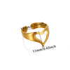 Hollow Geometric Stainless Steel Flower Ring 18K Gold Plated