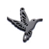 Hollow Hummingbird Stainless Steel Animal Pendant Doublesided Polished Electroplated Diy Jewelry Accessories