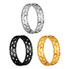 Hollow Love Heart Titanium Steel Ring For Men And Women Couple Rings Electroplated Hand Jewelry