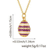 Hollow Oil Drop Zircon Egg Pendant Hip Hop Jewelry Copper 18K Gold Plated Clavicle Chain With Geometric Design