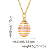 Hollow Oil Drop Zircon Egg Pendant Hip Hop Jewelry Copper 18K Gold Plated Clavicle Chain With Geometric Design