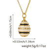 Hollow Oil Drop Zircon Egg Pendant Hip Hop Jewelry Copper 18K Gold Plated Clavicle Chain With Geometric Design