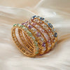 Hollow Open Cuff Bracelet With Enamel Finish And Diamond Embellishment Retro Court Style Plated Fashion Jewelry Wholesale