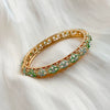 Hollow Open Cuff Bracelet With Enamel Finish And Diamond Embellishment Retro Court Style Plated Fashion Jewelry Wholesale
