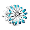 Hollow Pink Beaded Daisy Pendant Metal Jewelry Accessories With Electroplating And Totem Pattern For Female Diy Bracelet