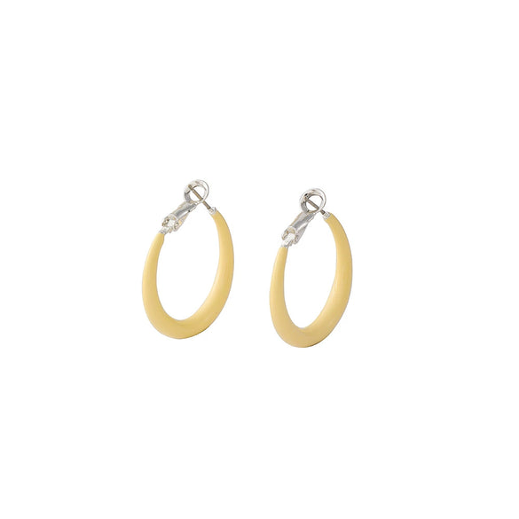 Hoop Earrings Copper Dripping Oil 925 Silver Needle Geometric Style