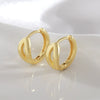 Hoop Earrings Copper Geometric Style Electroplating