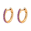 Hoop Earrings Copper Plated With Real Gold Geometric Zircon Inlay Jewelry For Women