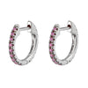 Hoop Earrings Copper Plated With Real Gold Geometric Zircon Inlay Jewelry For Women