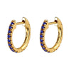 Hoop Earrings Copper Plated With Real Gold Geometric Zircon Inlay Jewelry For Women