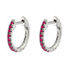 Hoop Earrings Copper Plated With Real Gold Geometric Zircon Inlay Jewelry For Women