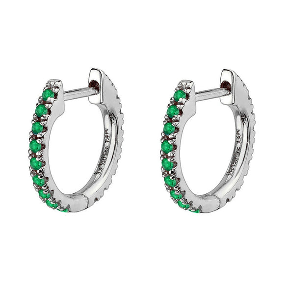 Hoop Earrings Copper Plated With Real Gold Geometric Zircon Inlay Jewelry For Women