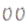 Hoop Earrings Copper Plated With Real Gold Geometric Zircon Inlay Jewelry For Women