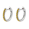 Hoop Earrings Copper Plated With Real Gold Geometric Zircon Inlay Jewelry For Women
