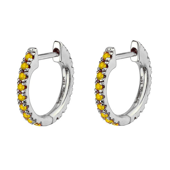 Hoop Earrings Copper Plated With Real Gold Geometric Zircon Inlay Jewelry For Women