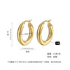 Hoop Earrings Titanium Steel Geometric Electroplating For Women Punk Style
