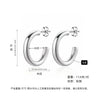 Hoop Earrings Titanium Steel Geometric Electroplating For Women Punk Style
