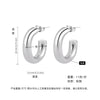 Hoop Earrings Titanium Steel Geometric Electroplating For Women Punk Style