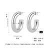 Hoop Earrings Titanium Steel Geometric Electroplating For Women Punk Style