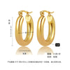 Hoop Earrings Titanium Steel Geometric Electroplating For Women Punk Style