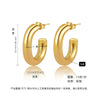 Hoop Earrings Titanium Steel Geometric Electroplating For Women Punk Style