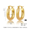 Hoop Earrings Titanium Steel Geometric Electroplating For Women Punk Style