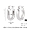 Hoop Earrings Titanium Steel Geometric Electroplating For Women Punk Style