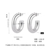 Hoop Earrings Titanium Steel Geometric Electroplating For Women Punk Style