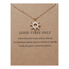 Hot Cardboard Envelope Jewelry Women's Simple Paper Card Cat Ear Alloy Pendant Necklace Gift