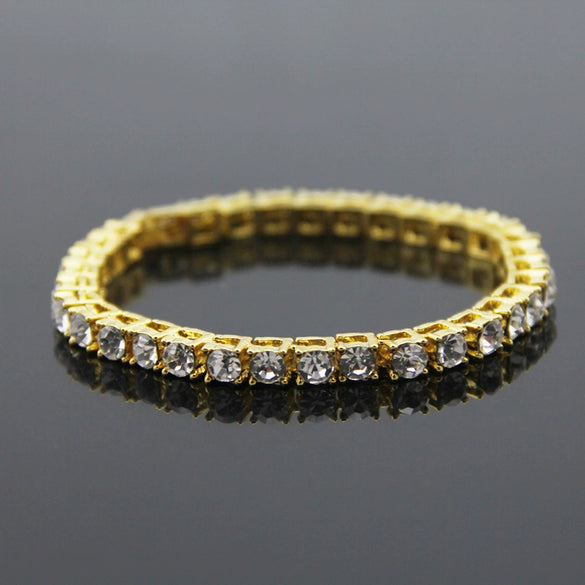 Hot New Jewelry Hip Hop Single Row Diamond Bracelet Men's Fashion Bracelet  Wholesale