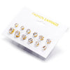 Hot-Selling Geometric Zircon 6 Pairs Of Earrings Set Creative Retro Simple Embedded Diamond Earrings Wholesale Gooddiy