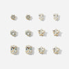Hot-Selling Geometric Zircon 6 Pairs Of Earrings Set Creative Retro Simple Embedded Diamond Earrings Wholesale Gooddiy