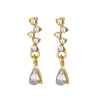 Hotselling Alloy Dropshaped Zircon Stud Earrings For Women With Diamondembedded And Electroplating Design Ins Style Simple Elegant And Exquisite