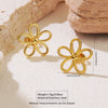Hotselling Earrings Sweet Style Cut Out Fiveleaf Flower Stamping Design