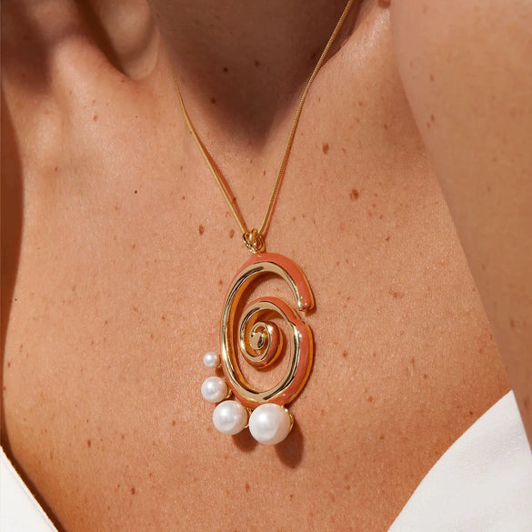 Hotselling Electroplated Stainless Steel And Titanium Steel Geometric Necklace Pendant For Women