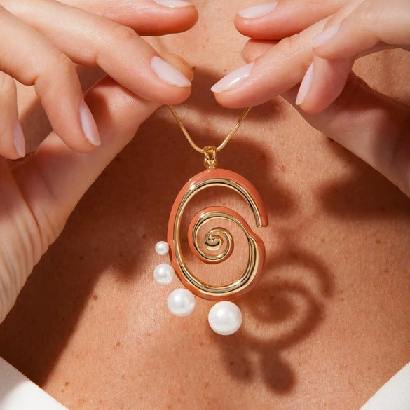 Hotselling Electroplated Stainless Steel And Titanium Steel Geometric Necklace Pendant For Women